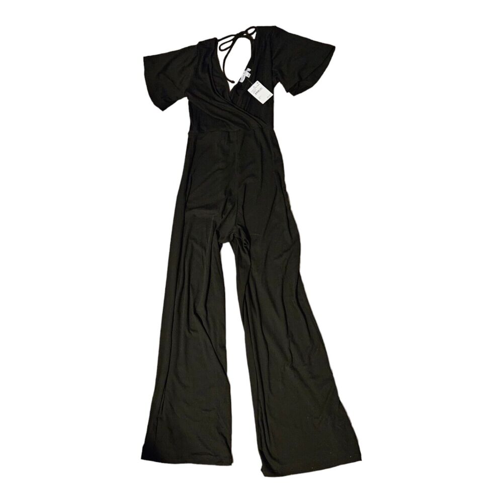 Velvet Torch Small Short Sleeve Black Jumpsuit